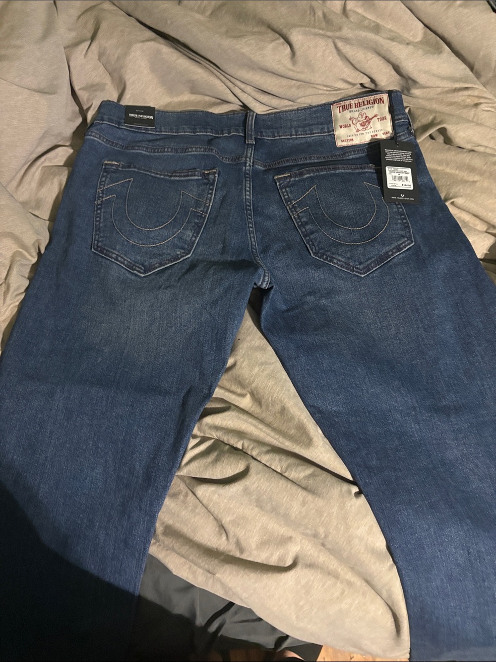 BRAND NEW NEVER WORN True Religion Relaxed Straight Dark Blue Denim Jeans